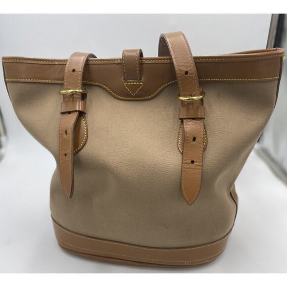 Dooney & Bourke VINTAGE T307, N°362308, made in USA,‎ Tan Small Bucket Bag - Picture 5 of 11